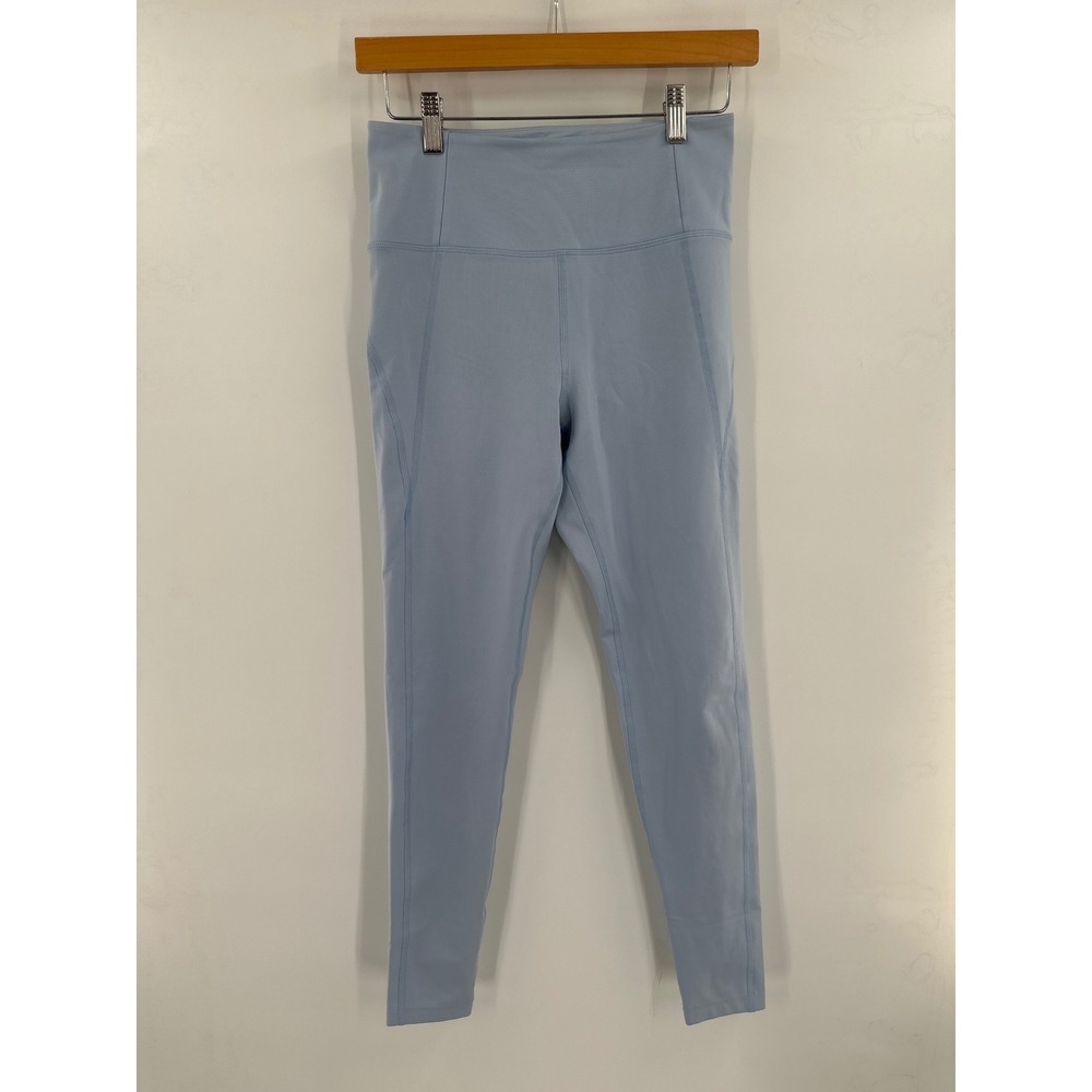 Girlfriend Collective Light Blue High Waisted 7/8 Leggings Medium - Picture 2 of 6